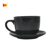 Nordic ins style  Ceramic black milk tea cups and saucers for office